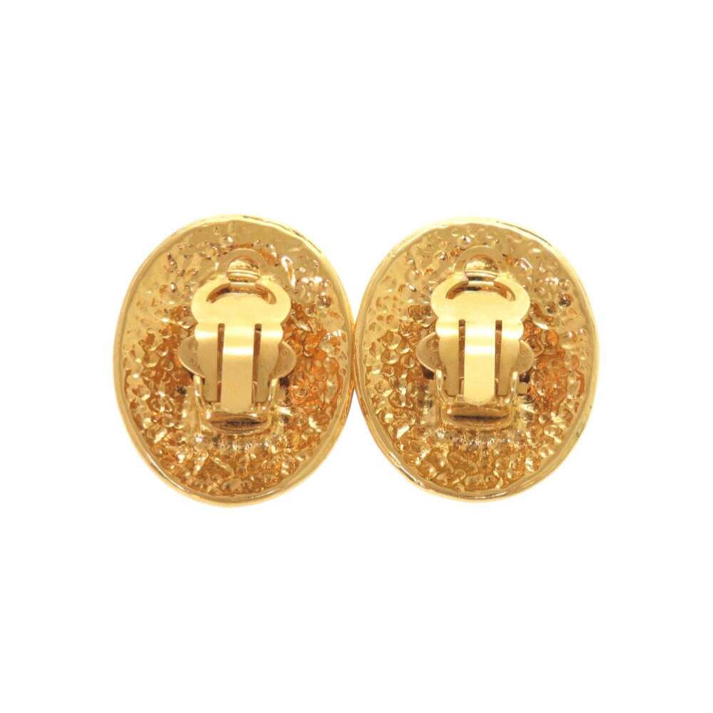 CHANEL Authentic Vintage Gold Logo Earrings - Picture 2 of 10